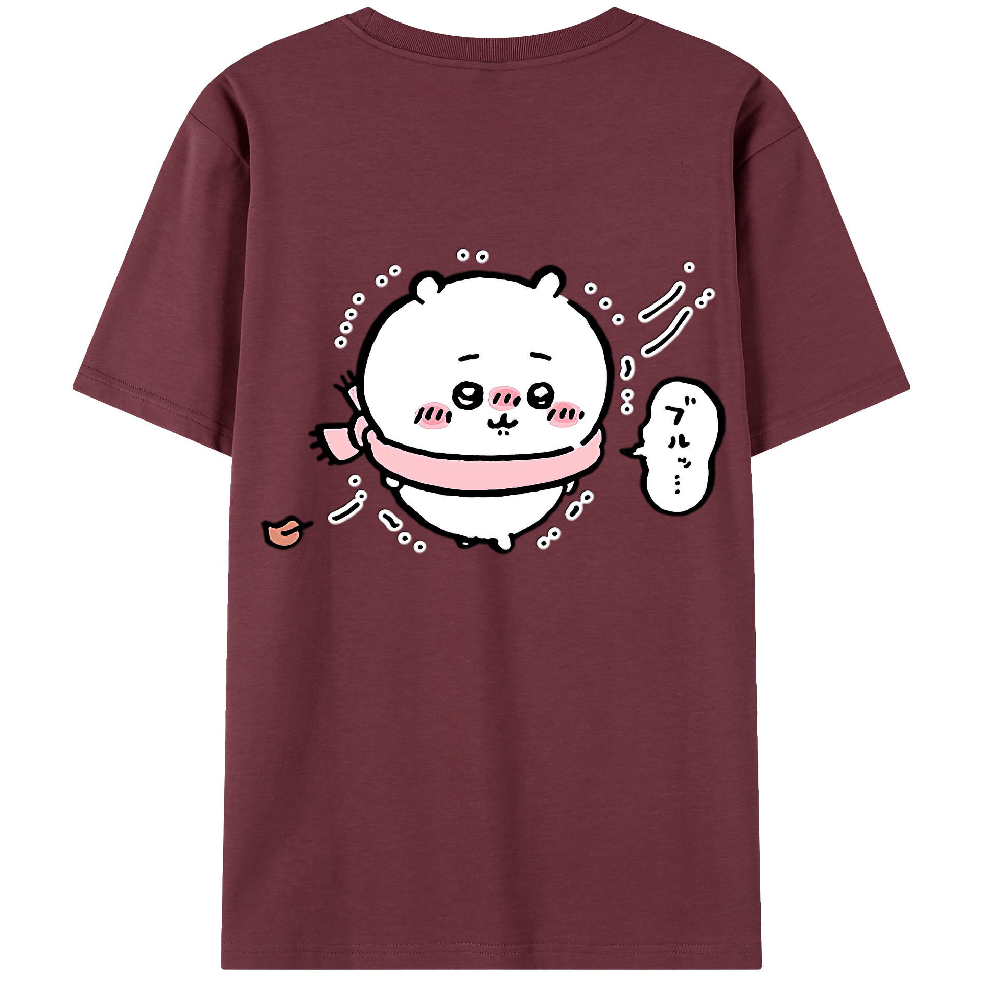 （画像用） ちいかわ ちいかわ Chii-kawa chiikawa 綿100％半袖Tシャツ（背面プリント）